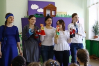 Представление кукольного театра ЛПИ – филиала СФУ на «Дне школы» МБОУ «СОШ № 2»